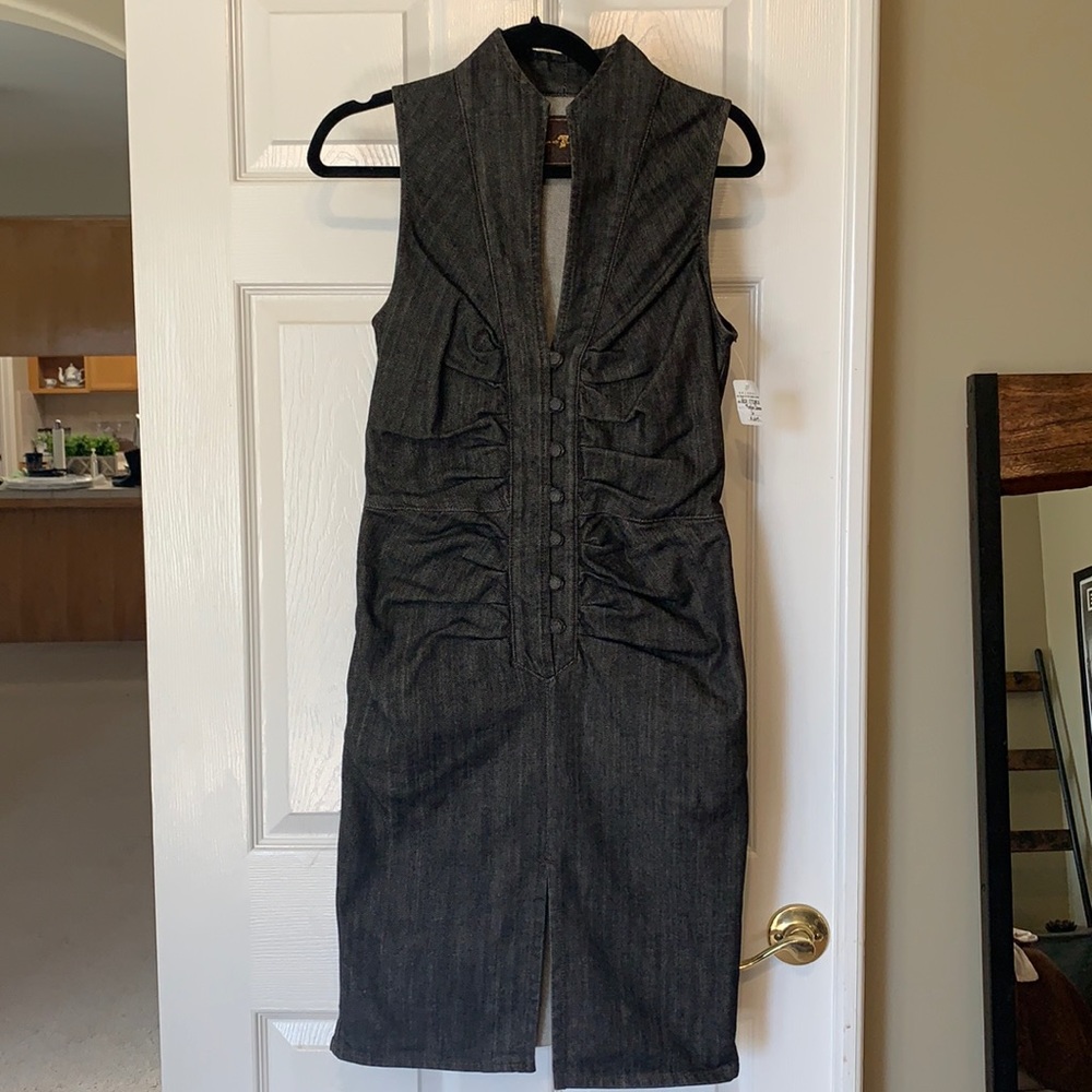 7 For All Mankind Denim Dress W Pockets sz 6